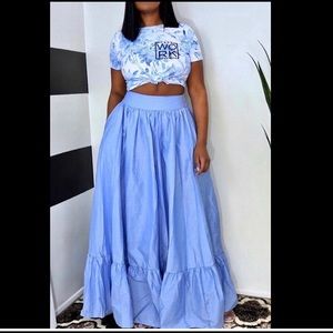 Long comfy skirt with shirt